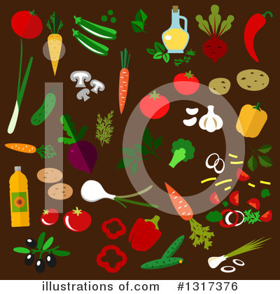 Royalty-Free (RF) Veggie Clipart Illustration by Vector Tradition SM - Stock Sample #1317376