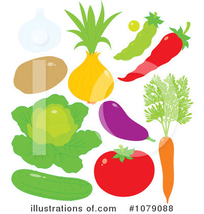 Royalty-Free (RF) Veggies Clipart Illustration by Alex Bannykh - Stock Sample #1079088