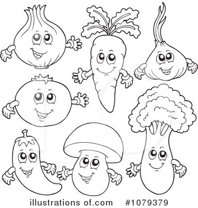 Royalty-Free (RF) Veggies Clipart Illustration by visekart - Stock Sample #1079379