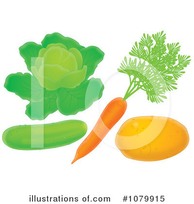 Royalty-Free (RF) Veggies Clipart Illustration by Alex Bannykh - Stock Sample #1079915