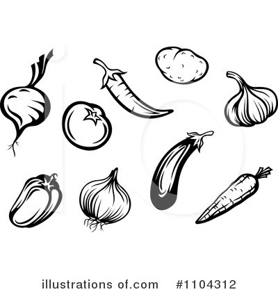 Royalty-Free (RF) Veggies Clipart Illustration by Vector Tradition SM - Stock Sample #1104312