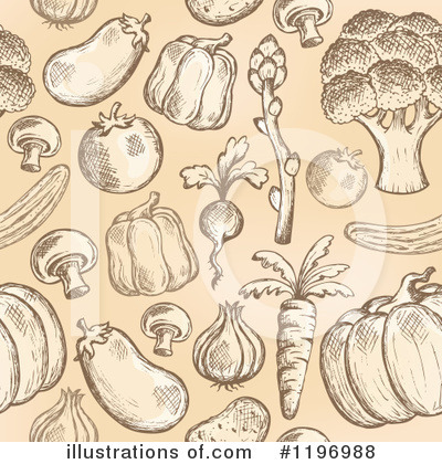 Royalty-Free (RF) Veggies Clipart Illustration by visekart - Stock Sample #1196988