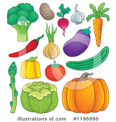 Royalty-Free (RF) Veggies Clipart Illustration by visekart - Stock Sample #1196990