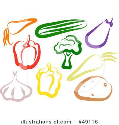 Royalty-Free (RF) Veggies Clipart Illustration by Prawny - Stock Sample #49116