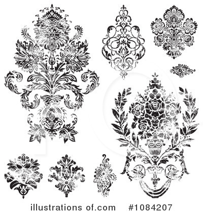 Royalty-Free (RF) Victorian Design Elements Clipart Illustration by BestVector - Stock Sample #1084207