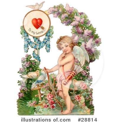 Royalty-Free (RF) Victorian Valentine Clipart Illustration by OldPixels - Stock Sample #28814