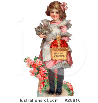 Royalty-Free (RF) Victorian Valentine Clipart Illustration by OldPixels - Stock Sample #28816
