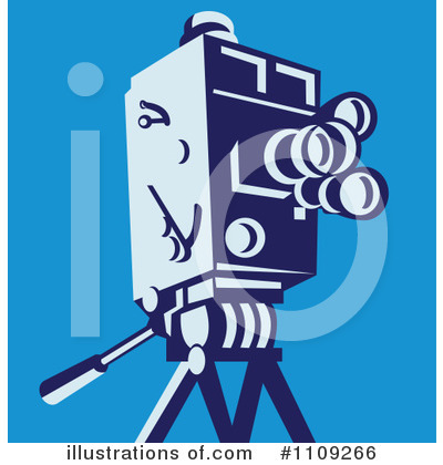 Royalty-Free (RF) Video Camera Clipart Illustration by patrimonio - Stock Sample #1109266