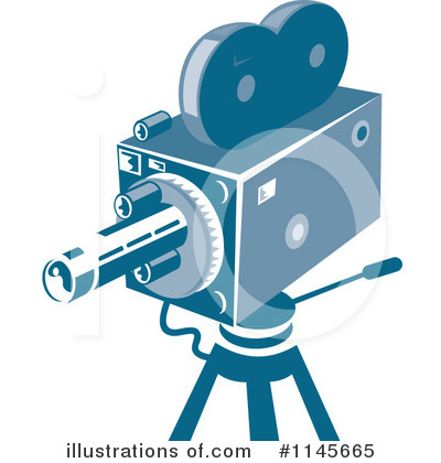 Royalty-Free (RF) Video Camera Clipart Illustration by patrimonio - Stock Sample #1145665