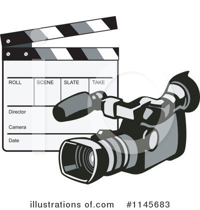Royalty-Free (RF) Video Camera Clipart Illustration by patrimonio - Stock Sample #1145683