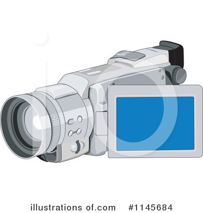Royalty-Free (RF) Video Camera Clipart Illustration by patrimonio - Stock Sample #1145684