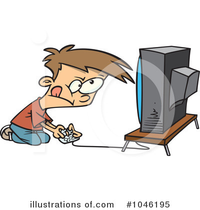 Royalty-Free (RF) Video Game Clipart Illustration by toonaday - Stock Sample #1046195