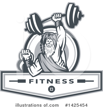 Weight Lifting Clipart #1425454 by patrimonio