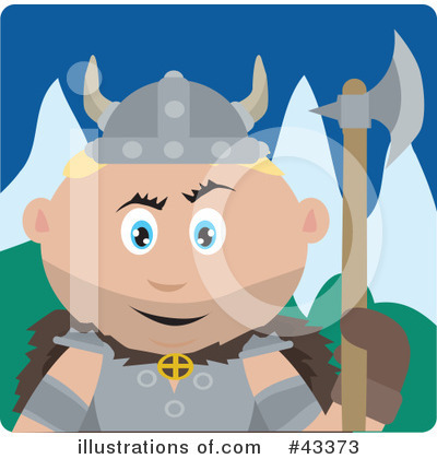 Royalty-Free (RF) Viking Clipart Illustration by Dennis Holmes Designs - Stock Sample #43373