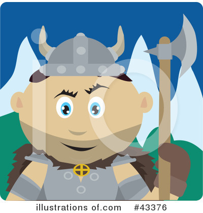 Royalty-Free (RF) Viking Clipart Illustration by Dennis Holmes Designs - Stock Sample #43376