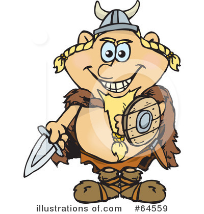 Royalty-Free (RF) Viking Clipart Illustration by Dennis Holmes Designs - Stock Sample #64559