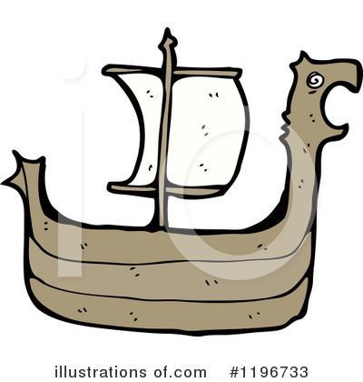 Royalty-Free (RF) Viking Ship Clipart Illustration by lineartestpilot - Stock Sample #1196733