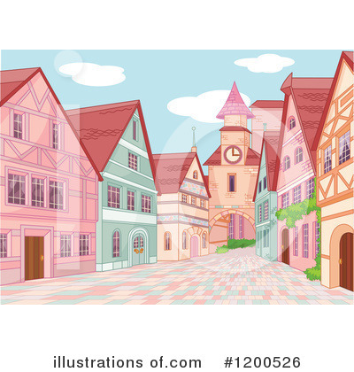 Royalty-Free (RF) Village Clipart Illustration by Pushkin - Stock Sample #1200526