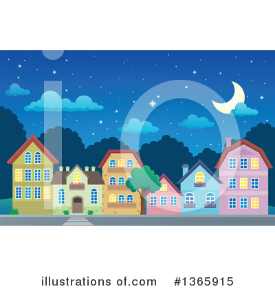 Royalty-Free (RF) Village Clipart Illustration by visekart - Stock Sample #1365915