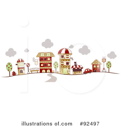 Royalty-Free (RF) Village Clipart Illustration by BNP Design Studio - Stock Sample #92497