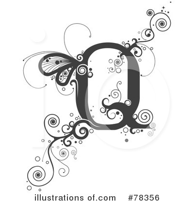 Royalty-Free (RF) Vine Letter Clipart Illustration by BNP Design Studio - Stock Sample #78356