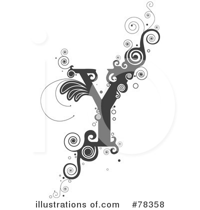 Royalty-Free (RF) Vine Letter Clipart Illustration by BNP Design Studio - Stock Sample #78358