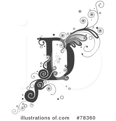 Royalty-Free (RF) Vine Letter Clipart Illustration by BNP Design Studio - Stock Sample #78360