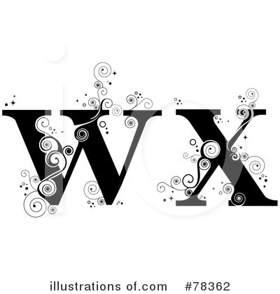 Royalty-Free (RF) Vine Letter Clipart Illustration by BNP Design Studio - Stock Sample #78362