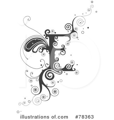 Royalty-Free (RF) Vine Letter Clipart Illustration by BNP Design Studio - Stock Sample #78363