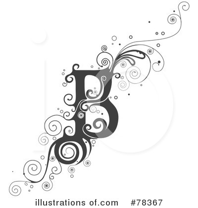 Royalty-Free (RF) Vine Letter Clipart Illustration by BNP Design Studio - Stock Sample #78367
