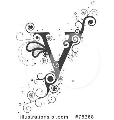 Royalty-Free (RF) Vine Letter Clipart Illustration by BNP Design Studio - Stock Sample #78368