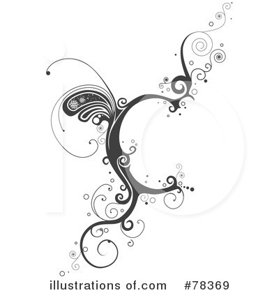 Royalty-Free (RF) Vine Letter Clipart Illustration by BNP Design Studio - Stock Sample #78369