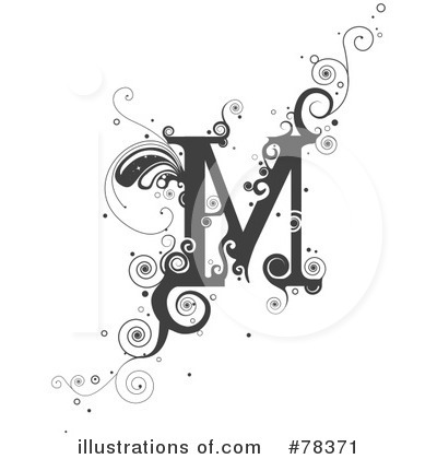 Royalty-Free (RF) Vine Letter Clipart Illustration by BNP Design Studio - Stock Sample #78371