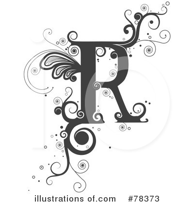 Royalty-Free (RF) Vine Letter Clipart Illustration by BNP Design Studio - Stock Sample #78373