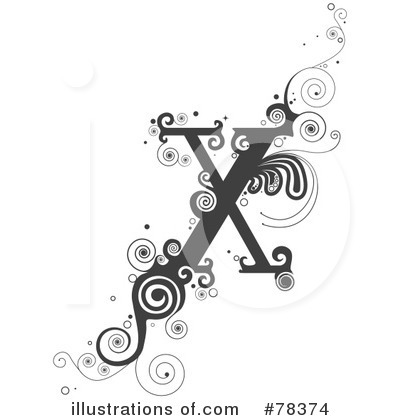 Royalty-Free (RF) Vine Letter Clipart Illustration by BNP Design Studio - Stock Sample #78374
