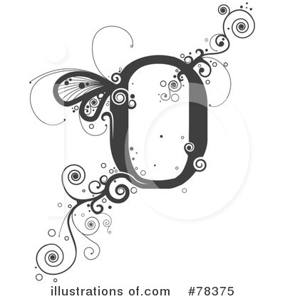 Royalty-Free (RF) Vine Letter Clipart Illustration by BNP Design Studio - Stock Sample #78375