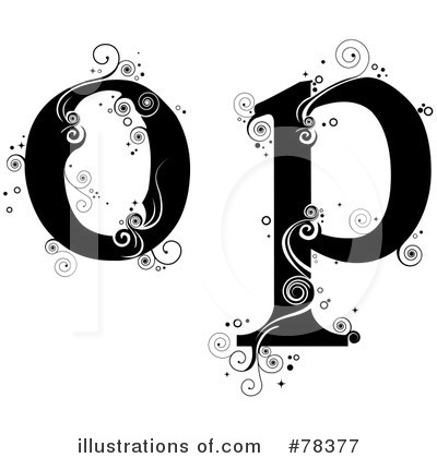 Royalty-Free (RF) Vine Letter Clipart Illustration by BNP Design Studio - Stock Sample #78377