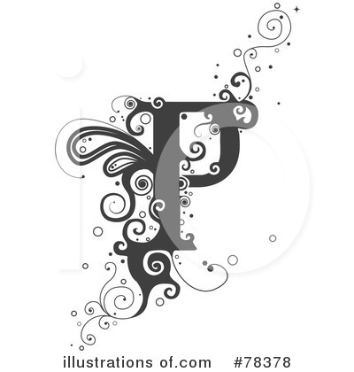 Royalty-Free (RF) Vine Letter Clipart Illustration by BNP Design Studio - Stock Sample #78378