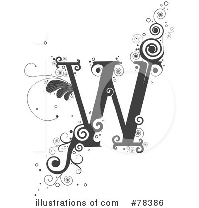 Royalty-Free (RF) Vine Letter Clipart Illustration by BNP Design Studio - Stock Sample #78386