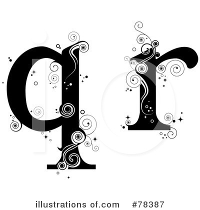 Royalty-Free (RF) Vine Letter Clipart Illustration by BNP Design Studio - Stock Sample #78387