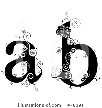 Royalty-Free (RF) Vine Letter Clipart Illustration by BNP Design Studio - Stock Sample #78391