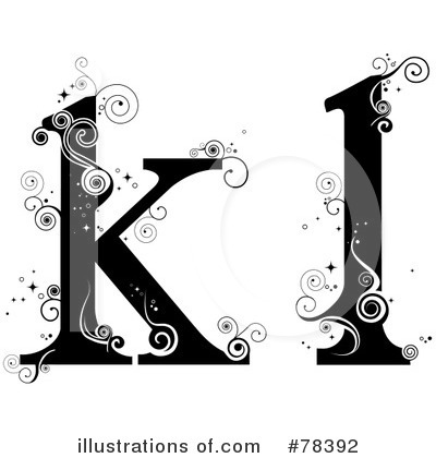 Royalty-Free (RF) Vine Letter Clipart Illustration by BNP Design Studio - Stock Sample #78392