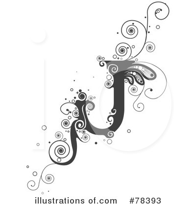 Royalty-Free (RF) Vine Letter Clipart Illustration by BNP Design Studio - Stock Sample #78393