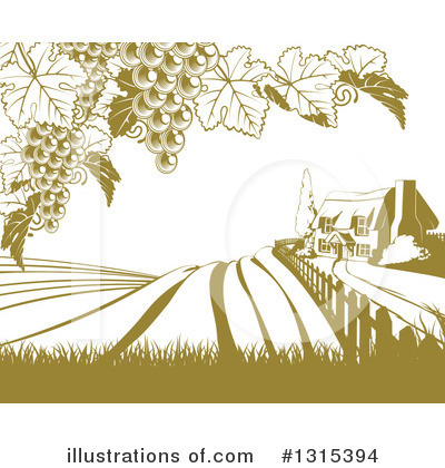 Royalty-Free (RF) Vineyard Clipart Illustration by AtStockIllustration - Stock Sample #1315394