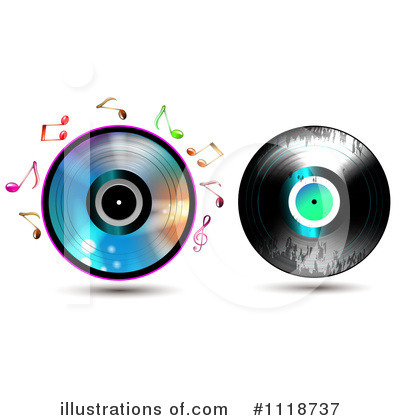 Royalty-Free (RF) Vinyl Record Clipart Illustration by merlinul - Stock Sample #1118737