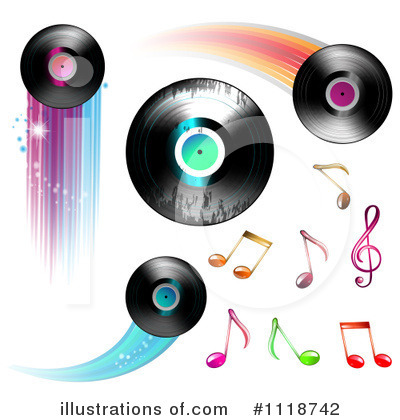 Royalty-Free (RF) Vinyl Record Clipart Illustration by merlinul - Stock Sample #1118742