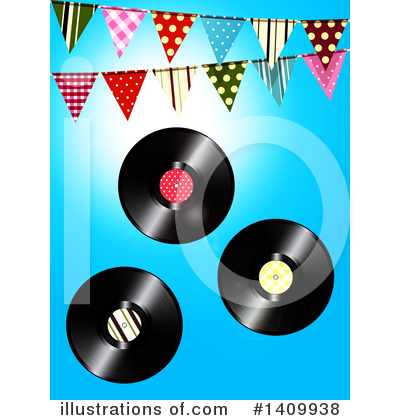 Royalty-Free (RF) Vinyl Record Clipart Illustration by elaineitalia - Stock Sample #1409938