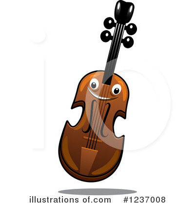 Royalty-Free (RF) Violin Clipart Illustration by Vector Tradition SM - Stock Sample #1237008