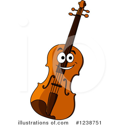 Royalty-Free (RF) Violin Clipart Illustration by Vector Tradition SM - Stock Sample #1238751