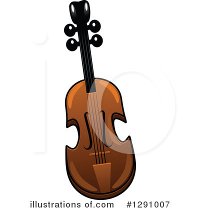 Royalty-Free (RF) Violin Clipart Illustration by Vector Tradition SM - Stock Sample #1291007